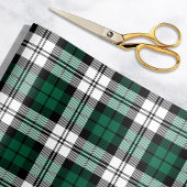 Rustisch Groen Zwart-wit Tartan Pset Holiday Cadeaupapier