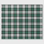 Rustisch Groen Zwart-wit Tartan Pset Holiday Cadeaupapier (Vlak)