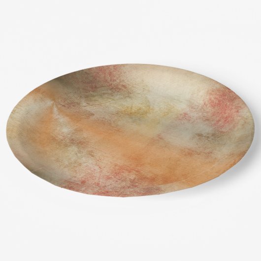 Rustisch Grunge Abstract Design in volledige kleur Papieren Bordje (Gekanteld)