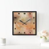 Rustisch Grunge Abstract Design in volledige kleur Vierkante Klok (Huis)