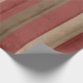 Rustisch  Grunge Red & bruin Weathered Cadeaupapier (Hoek)