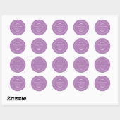 Rustisch handgemaakt lavendel Paars Ronde Sticker (Vel)