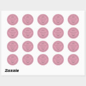 Rustisch handgemaakt lavendel Zee Roze Ronde Sticker (Vel)
