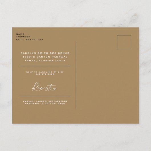 Rustisch handgeverfd Vrijgezellenfeest voor Herfst Uitnodiging Briefkaart (Achterkant)