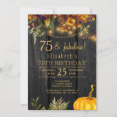 Rustisch herfst floreel hout 75 fabelachtige jaren kaart (Voorkant)