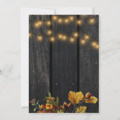 Rustisch herfst floreel hout 75 fabelachtige jaren kaart (Achterkant)