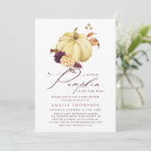 Rustisch Herfst Pumpkin-Baby shower Kaart (Staand voorkant)