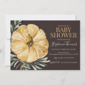 Rustisch Herfst Pumpkin-Baby shower Kaart (Voorkant)
