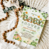 Rustisch Herfst Pumpkin-Baby shower Kaart