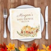 Rustisch Herfst Pumpkin-Baby shower Servet