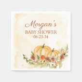 Rustisch Herfst Pumpkin-Baby shower Servet (Voorkant)