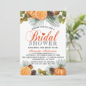 Rustisch Herfst Pumpkin-Vrijgezellenfeest Kaart (Staand voorkant)