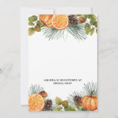 Rustisch Herfst Pumpkin-Vrijgezellenfeest Kaart (Achterkant)