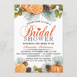 Rustisch Herfst Pumpkin-Vrijgezellenfeest Kaart