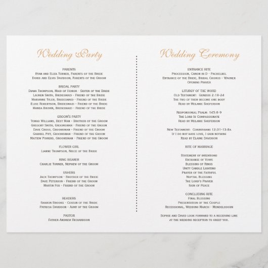 Rustisch Herfst Thanksgiving Pumpkins Wedding Prog Flyer (Achterkant)