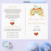 Rustisch Herfst Thanksgiving Pumpkins Wedding Prog Flyer (Enkel)