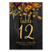 Rustisch herfstnummer herfst bruiloft kaart (Voorkant)