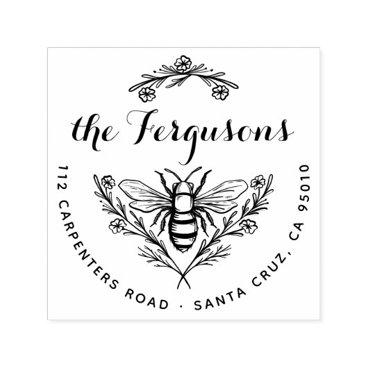 Rustisch het Ronde Adres van de Terugkeer van de H Zelfinktende Stempel (Design)