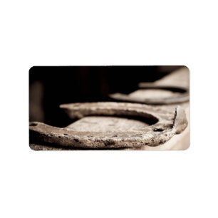 Rustisch Hoefijzer Etiket