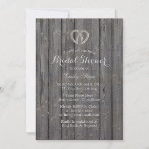 Rustisch Hoefijzer Heart Barn Wood Vrijgezellenfee Kaart