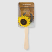 Rustisch Hoefijzer land Western huwelijk Handwaaier (Voorkant)