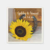 Rustisch Hoefijzer land Western huwelijk Servet (Voorkant)