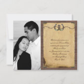 Rustisch Hoefijzer Verloving Kaart (Voorkant)