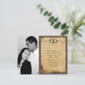 Rustisch Hoefijzer Verloving Kaart (Staand voorkant)