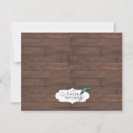 Rustisch Hoefijzer Verloving Kaart (Achterkant)