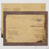 Rustisch Hoefijzer Wedding Programme (Voorkant / Achterkant)