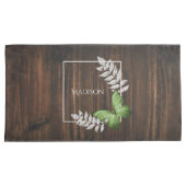 Rustisch Hoesje met groene vlinder Kussensloop (Voorkant-Rechts)