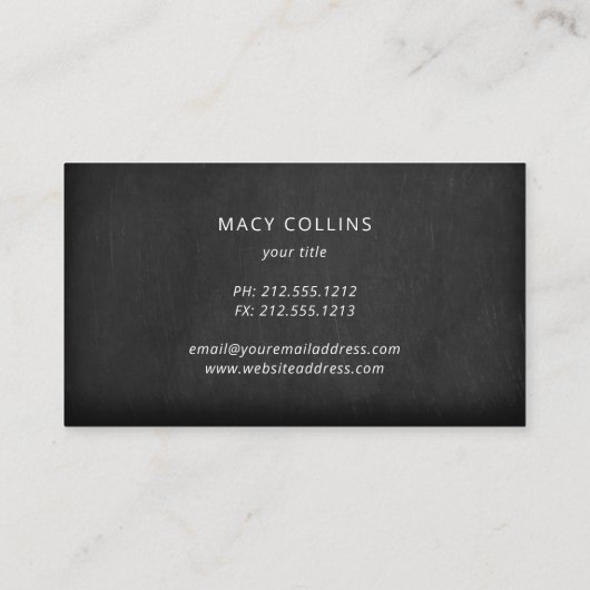 Rustisch hondsilhouetkarton visitekaartje (Achterkant)