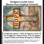 Rustisch “HOOP” Kruis & Bloemen Bord DP7 Decoupage Tissuepapier