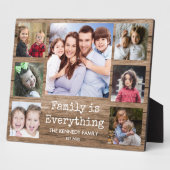 Rustisch hout 7 Foto Collage Family Quote Plaque Fotoplaat (Zijkant)