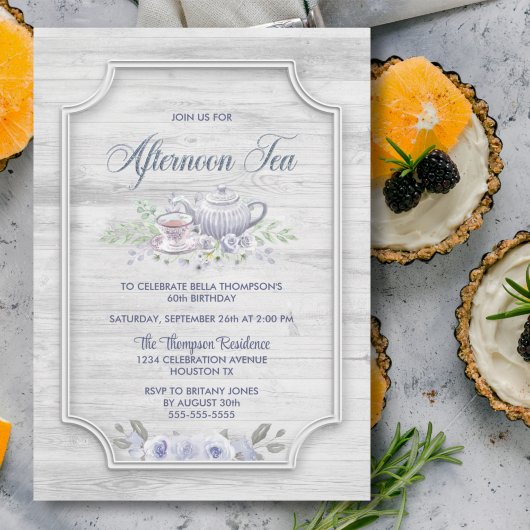 Rustisch hout Alle leeftijden na middagmiddag Kaart