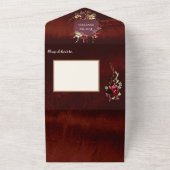 Rustisch hout bruin huwelijk in één uitnodiging (Buitenkant)