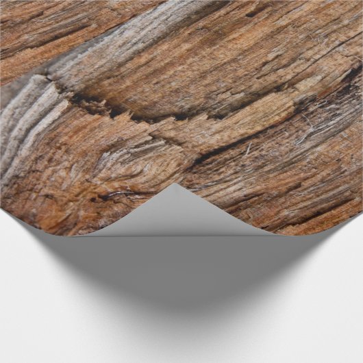 Rustisch hout cadeaupapier (Hoek)