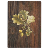 Rustisch hout, eikenbladeren, eikenhouten zuren, n klembord (Achterkant)