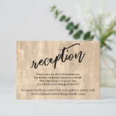 Rustisch hout en Casual handschrift Weddenschappen Informatiekaartje (Staand voorkant)