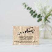 Rustisch hout en Casual handschrift Weddenschappen Informatiekaartje (Staand voorkant)