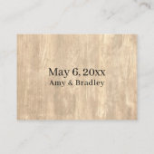 Rustisch hout en Casual handteksten voor bruiloft Informatiekaartje (Achterkant)