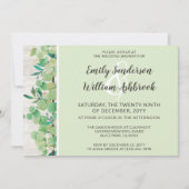 Rustisch hout en Eucalyptus Botanical Wedding Show Kaart (Voorkant)