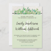 Rustisch hout en Eucalyptus Leaf Botanical Wedding Kaart (Voorkant)