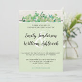 Rustisch hout en Eucalyptus Leaf Botanical Wedding Kaart (Staand voorkant)