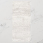 Rustisch hout en Eucalyptus Leaf Botanical Wedding Programmakaart (Achterkant)