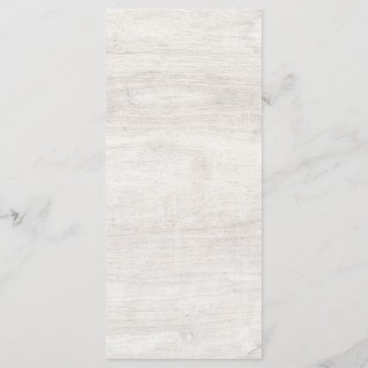 Rustisch hout en Eucalyptus Leaf Botanical Wedding Programmakaart (Achterkant)