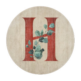 Rustisch hout en eucalyptus Letter H Cutting Board Snijplank