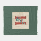 Rustisch hout en eucalyptusletter H Fleece Deken (Voorkant (Horizontaal))