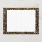 Rustisch hout en goud | kerstboomfotocollage briefkaart (Achterkant)