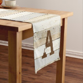 Rustisch hout en letter korte tafelloper (Voorbeeld)